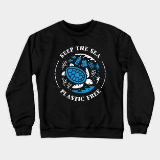 Keep the Sea Plastic Free Underwater Scene Crewneck Sweatshirt